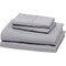 Grey Cotton Sateen Solid Sheet Set with Deep Pockets and Washable